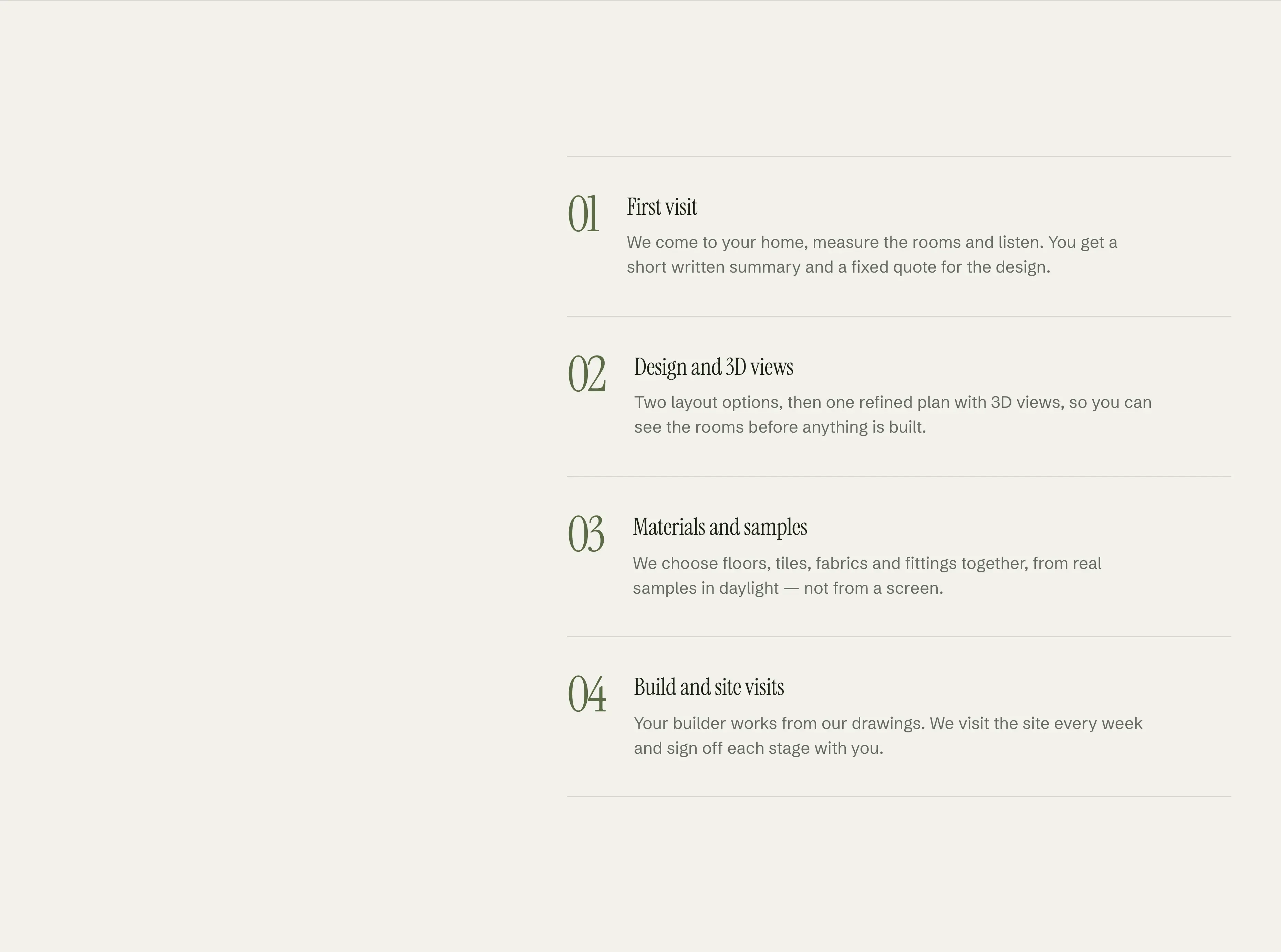 Oakhollow template, Process section (“How a project runs”)